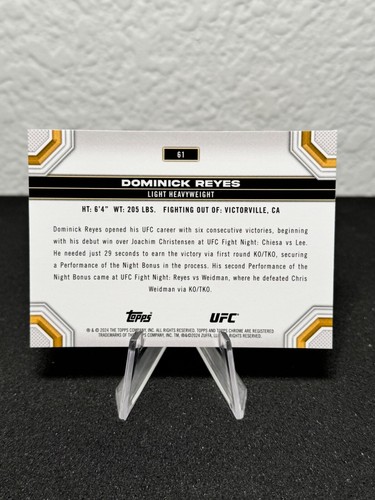 Réfracteur à prisme base UFC chromé 2024 Topps 1 - 200 - COMPLÉTEZ VOTRE SET - PYC - Photo 77/237