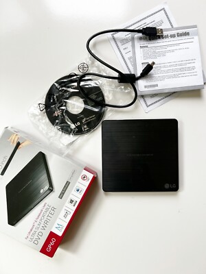 LG Storage GP60NB50 External Slim DVDRW 8x- Black