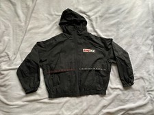 Mnwka Mishka Womens Medium Black Windbreaker Jacket W/ Hood 2018 Pre-owned