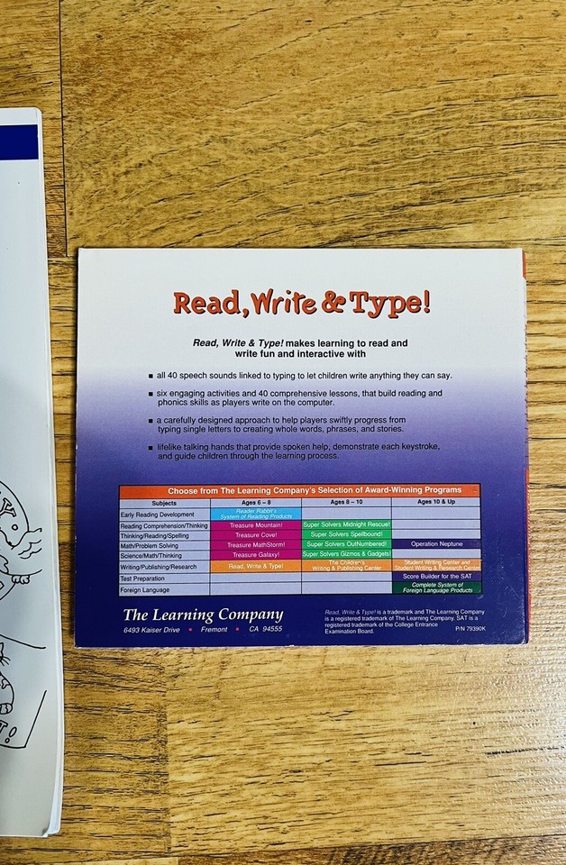 The Learning Company: Interactive Read, Write & Type! Set, Ages 6-8 | eBay