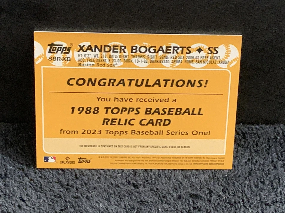 Xander Bogaerts 2023 Topps 35th Anniversary Bat Relic #88R-XB - Image 2 of 2