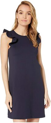 Susana Monaco Midnight Ruffle Racer Dress Women's Size L L72024