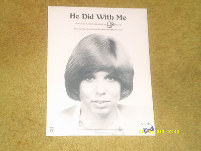 Vicki Lawrence sheet music He Did With Me '73 4 pp. NM shape