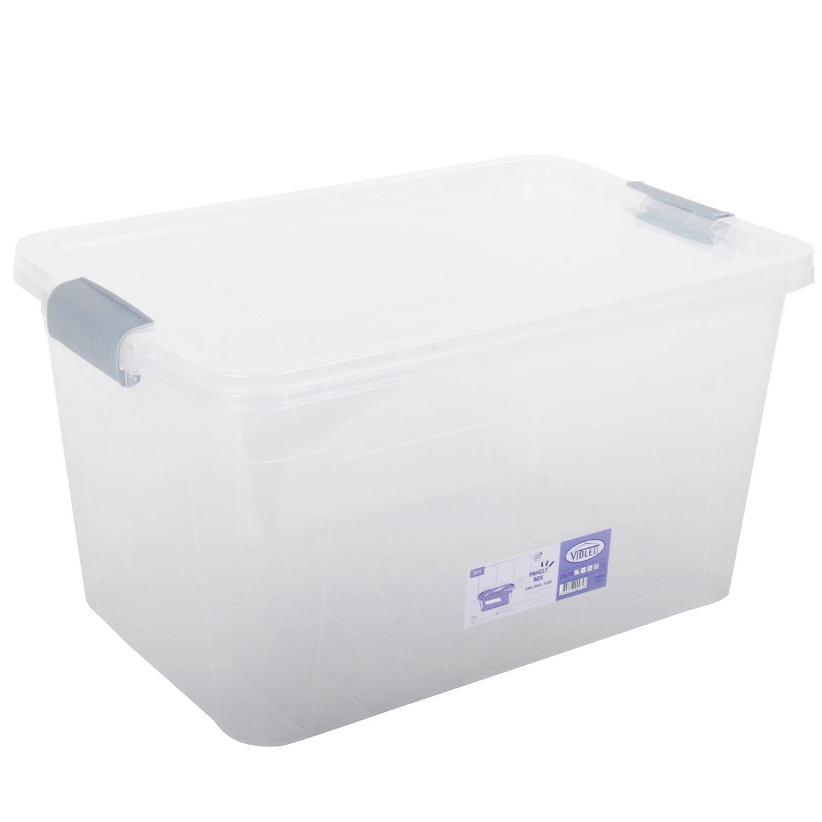 30L Large Storage Box. Clear Box with Lid. Storage Organiser Container.