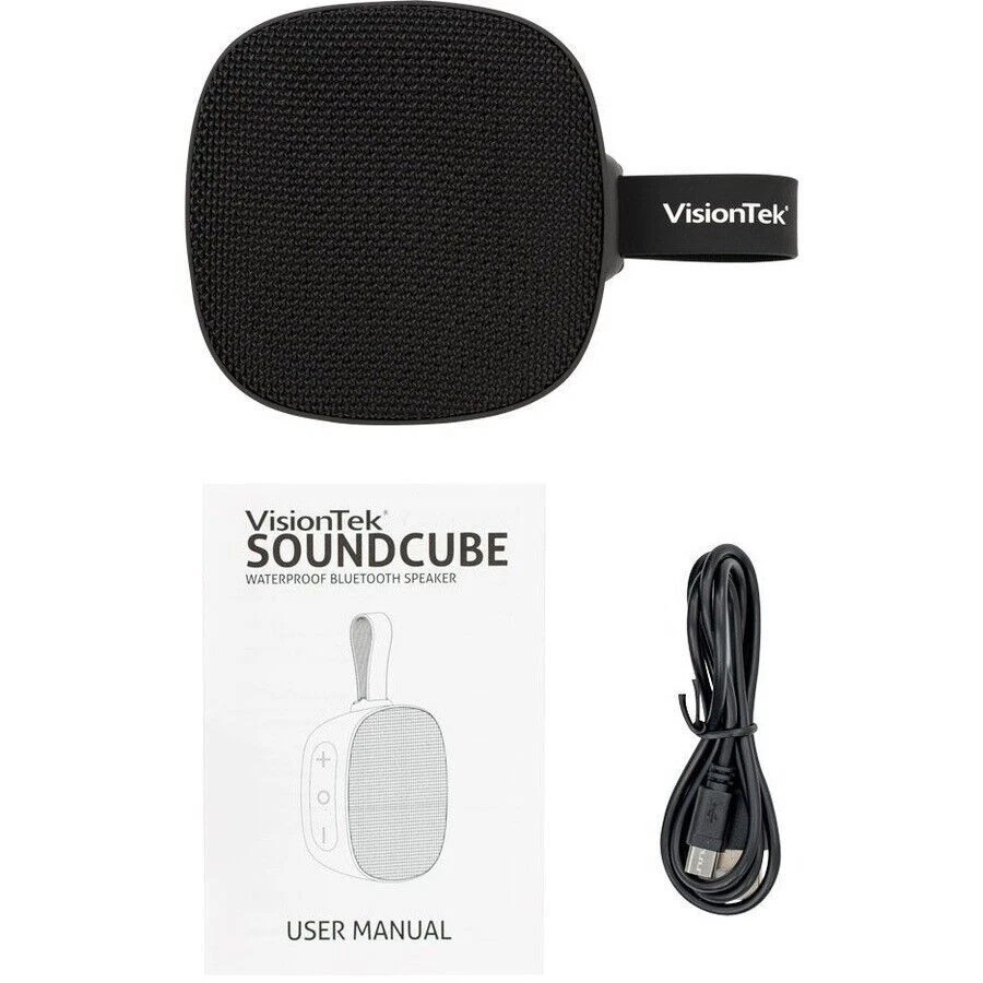 Visiontek 901313 Sound Cube Portable Bluetooth NFC Stereo Speaker USB MIC Black - Image 4 of 4