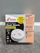 Kidde HD135F Interconnected 120V AC Wire-in Heat Detector Alarm Home Safety