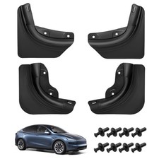 OEM-Style Mud Flaps for Tesla Model Y Juniper 2025 2026, Tool-Free Installati...