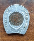 Antique 1904 Indian Head Penny Incased Exposition Coin See Photos