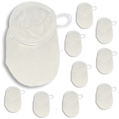 Jeweils 10 Baumwoll Teefilter im Sparpack Teenetze Teestrumpf Teesieb Wollsieb
