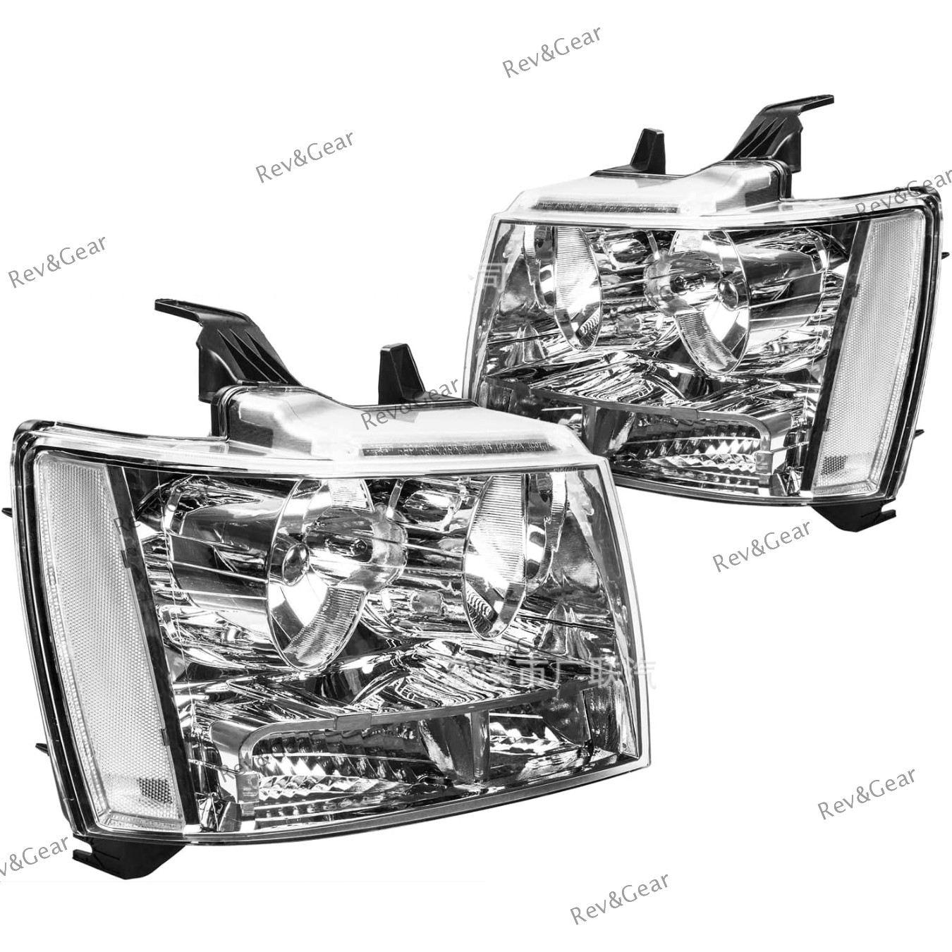 Chrome Halogen Headlight Assembly for Chevrolet Tahoe Suburban Avalanche 2007-13