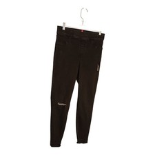 Spanx Womens 20213R Denim Distressed Ankle Skinny Jeans Pull On Black Size Large
