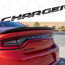 1 Pcs Gloss Black Trunk Lid Emblem Letter Badge Decal for Charger Rear Tailgate