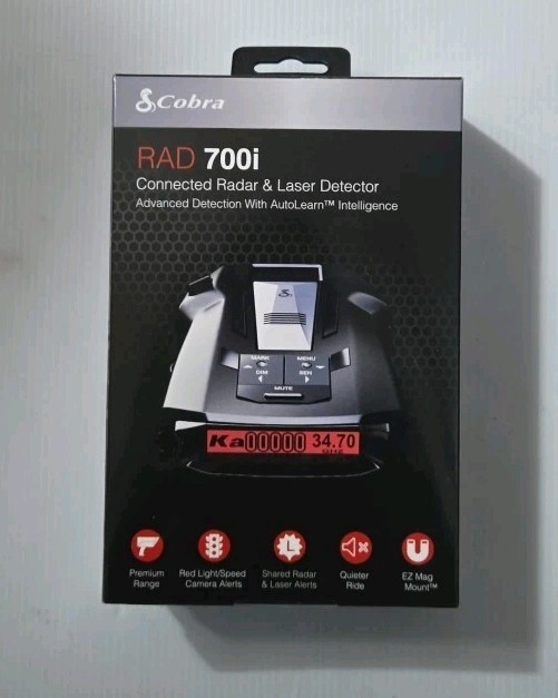 Cobra RAD 700i Radar Laser Detector Premium Range IVT w/ AutoLearn Intelligence 