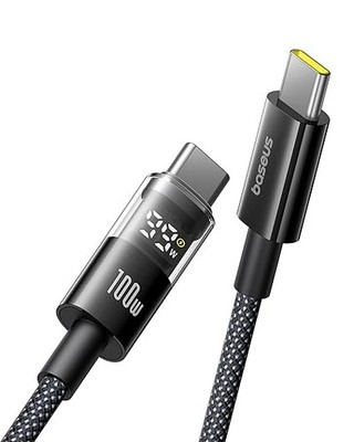 Baseus 100W USB C auf USB C Kabel, 1m PD Schnellladekabel USB C Ladekabel QC 4.0