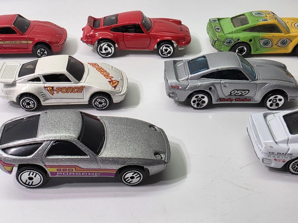 Lote de 9 colecionáveis vintage Porsche Die Cast 1:64 Hot Wheels - Imagem 3 de 4