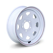 LIBRA 15 x 5 Trailer Wheel 5 Lug on 5" Bolt Pattern White Spoke -17024