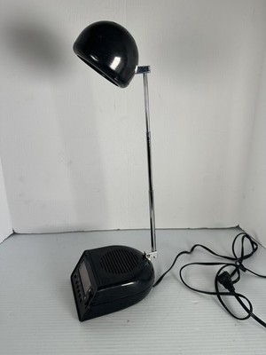 Tensor Eyeball Adjustable Alarm Clock Desk Table Lamp Black Vintage Atomic