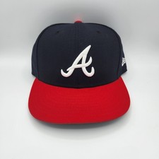 Atlanta Braves New Era 59FIFTY MLB Fitted Hat Cap Size 7 1/4 MLB Haiti Baseball