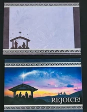 Religious Christmas Holiday Greeting Card  w/ matching Envelope  - Rejoice