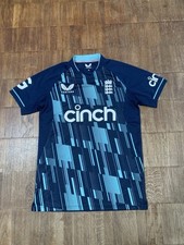 Castore Mens Navy  Blue 2022 England Cricket ODI Sports Jersey Shirt