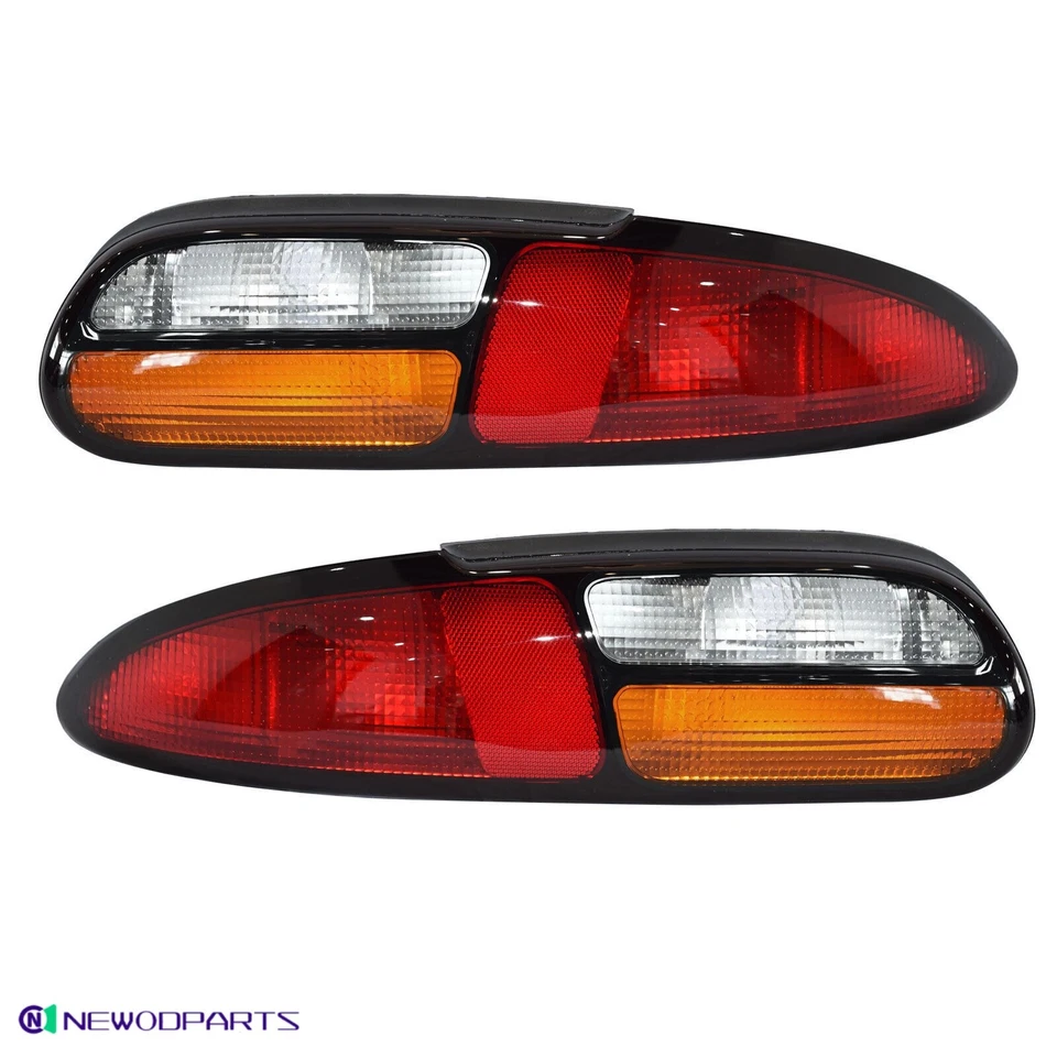 For 1993-2002 Chevrolet Chevy Camaro Rear Tail Lights Lamps Pair Four Bulb Holes - Image 4 of 4