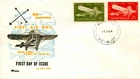 1964 50th Anniversary of the First Airmail in Australia - Royal FDC Black/Yellow