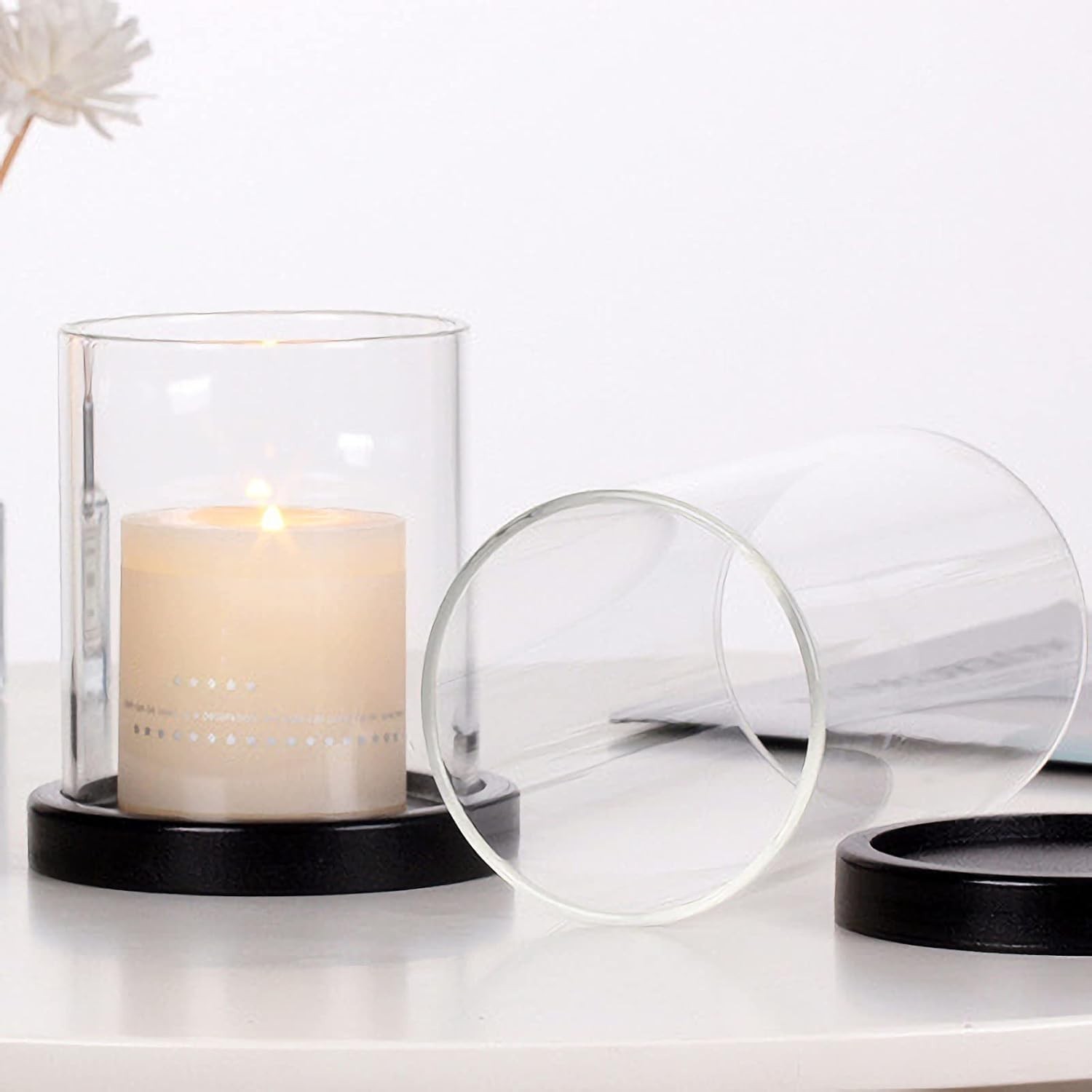 Clearance Sale:  Hurricane Candle Glass, Open Ended Cylinder,  W: 2.5", Ht: 5&rdquo;