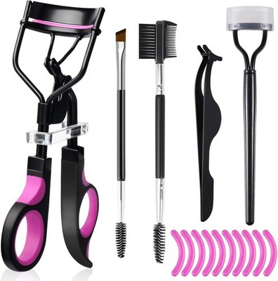 Eyelash Curlers Eyebrow Brush Kit for Women w Lash Curler Eyelash Comb Seperator