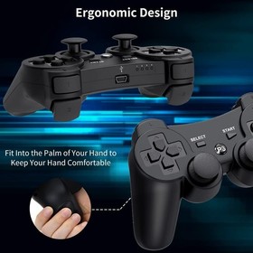 Diswoe Controller for PS-3, Wireless Bluetooth Gamepad BLACK