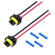 2 Pcs H11 H8 H9 880 881 Waterproof Socket Wiring Harness,Car Headlights Fog