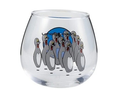 Sun Art Tom and Jerry Swaying Tumbler Glass Approx. 290ml Bowling Design Made in