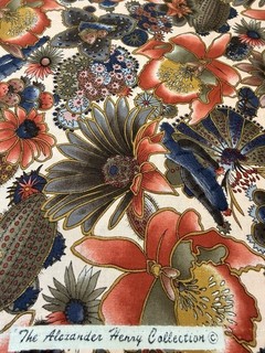 Alexander Henry cactus floral thistle southwestern fabric material 42x60" orange