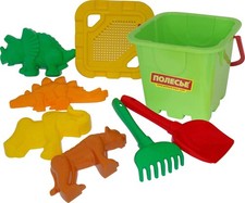 Legler 8792 - Sandspielzeug - Eimergarnitur Burg, 8-er Set