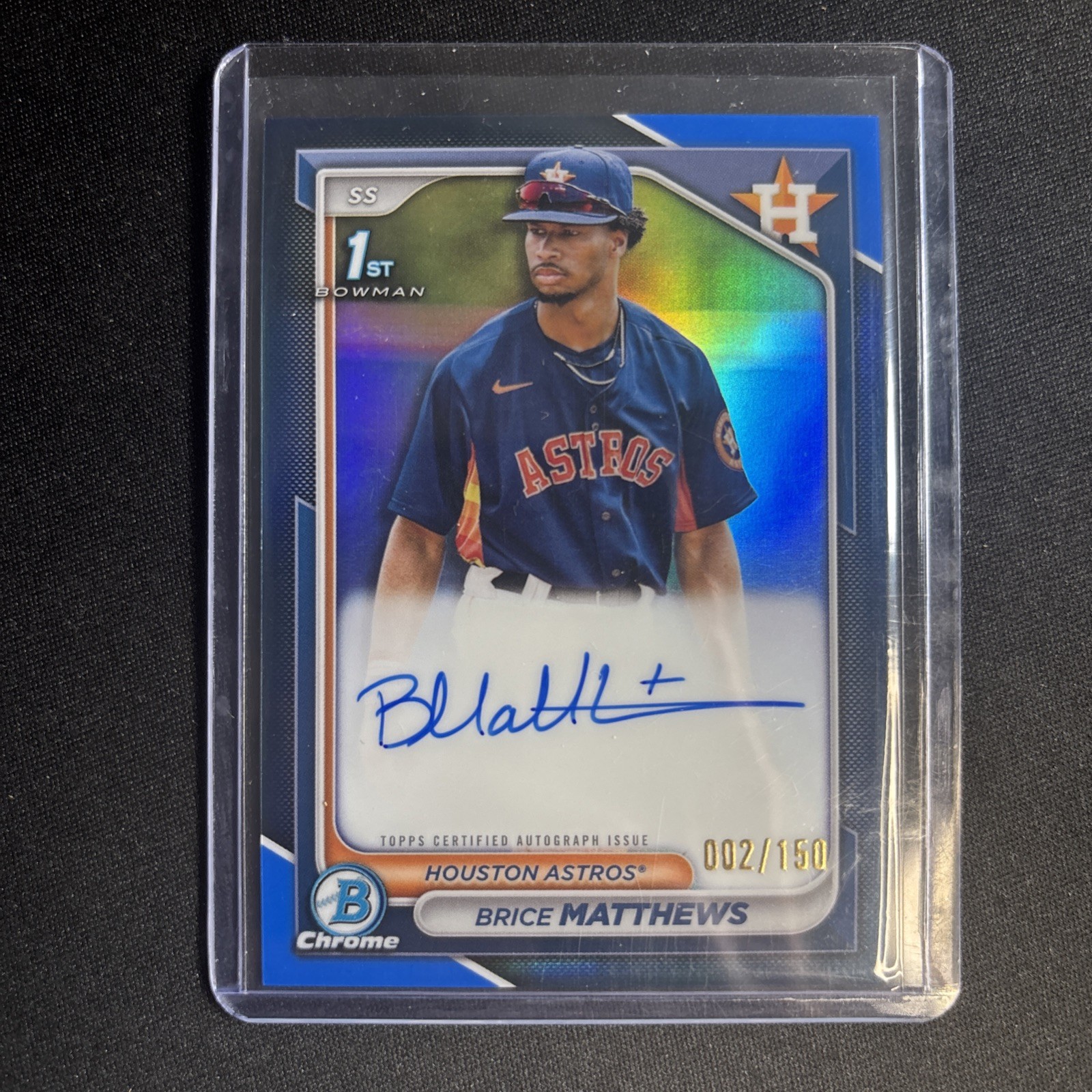 2024 Bowman Chrome Prospect Auto Brice Matthews #CPA-BM Blue Refractor /150