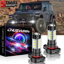 2PCS For Jeep Wrangler 2010-2024 LED H16 5202 Fog Light Bulbs Combo