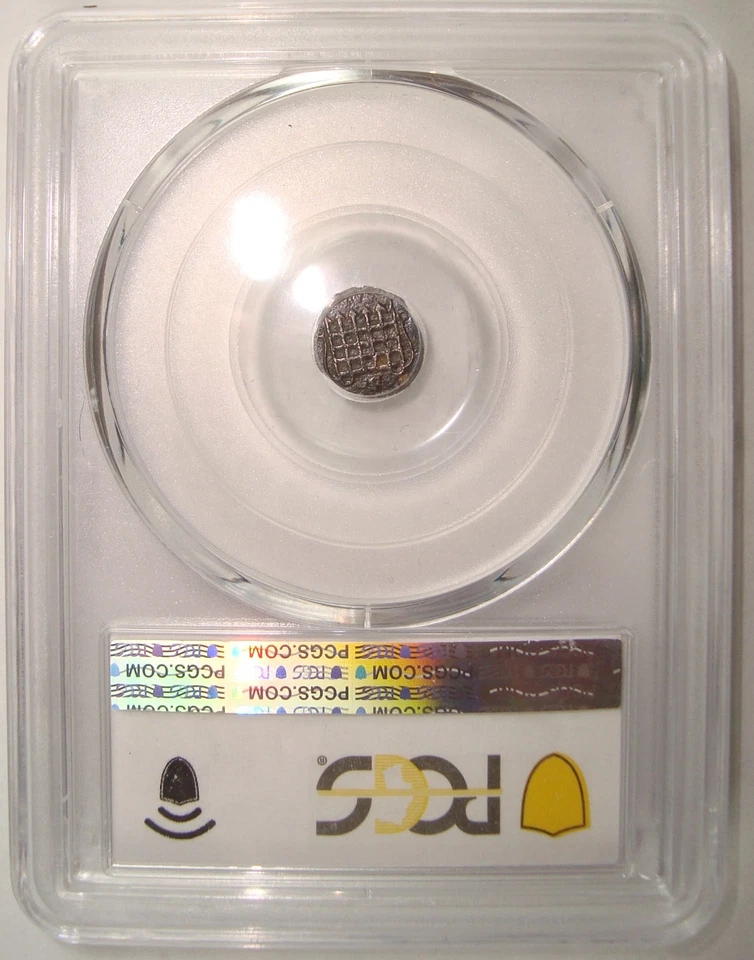 Medio centavo de plata martillada Inglaterra Isabel I 1590-1592 graduación profesional VF35 Foto 4 de 4