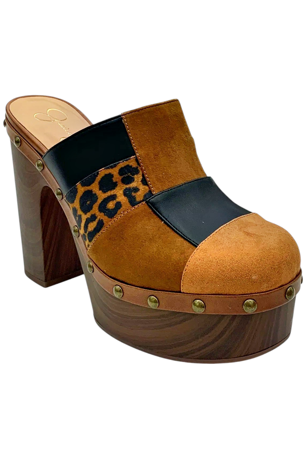 Jessica Simpson Dasally Clog With Rivets Natural Combo | eBay
