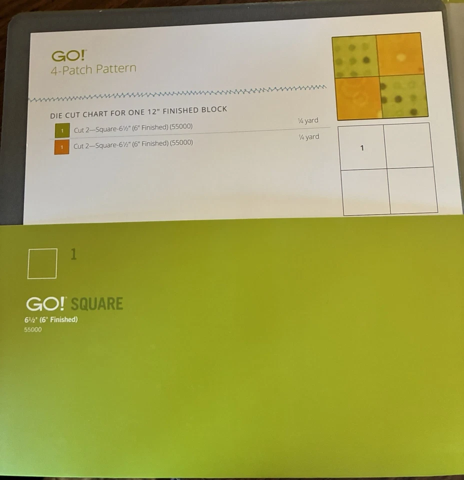 Accuquilt Go! Sistema de corte de tela en bloque Qube Mix & Match 12".  # 55778 Foto 4 de 4