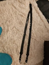 Nocona Belt Co Leather Suspenders Mens L 42" Brown Hand Tooled Basketweave NWT