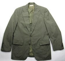 Vtg 1960's 70's Brooks Brothers Cotton Sport Coat Blazer Sz 40 R Wash N Wear