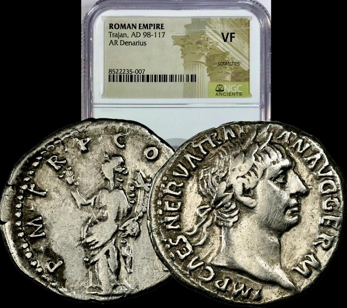 Denarius Trajan Silver Roman Imperial Coins (27 BC-476 AD) for
