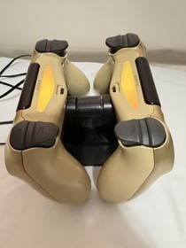Sony PS4 DualShock4 Gold Controllers (2) w/ Sony Charging Dock*Cleaned+Tested*