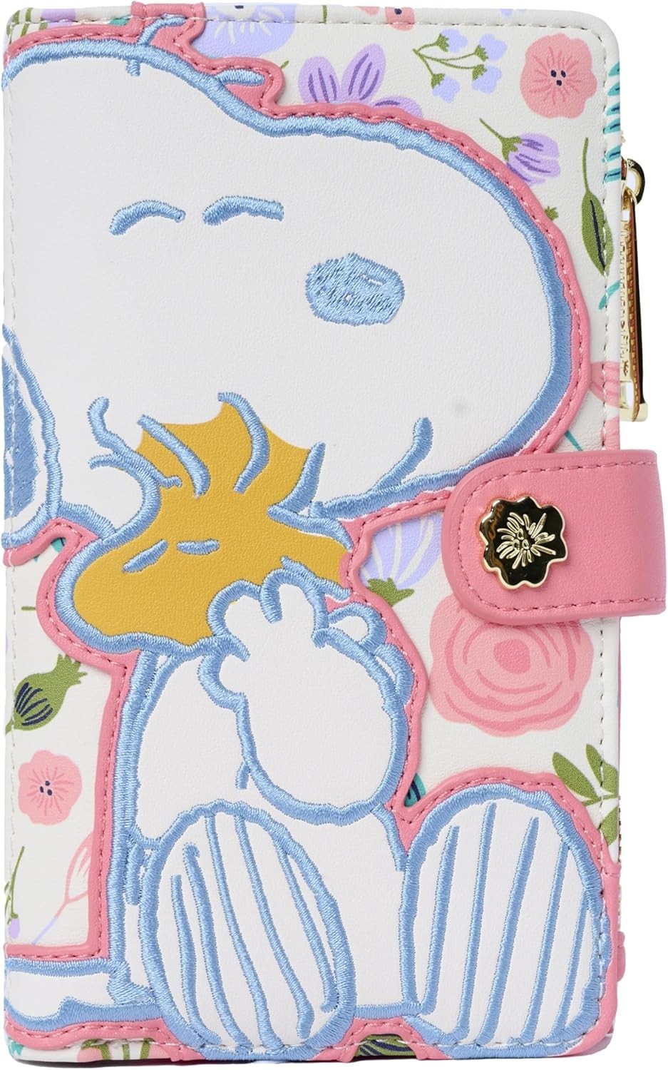 Loungefly Peanuts Snoopy and Woodstock Floral Clutch Wallet