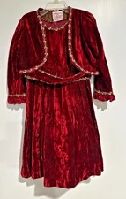 Cottontail Originals 4T Red Christmas Dress with Jacket