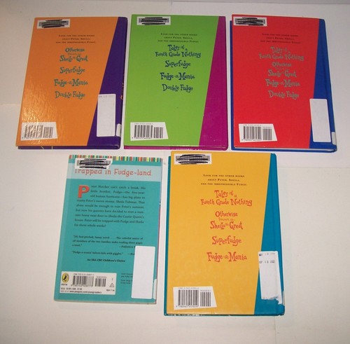 Lot 9 Judy Blume Complete Fudge Series Pain Great One Then Again HC&PB ex-lib - Imagen 3 de 5