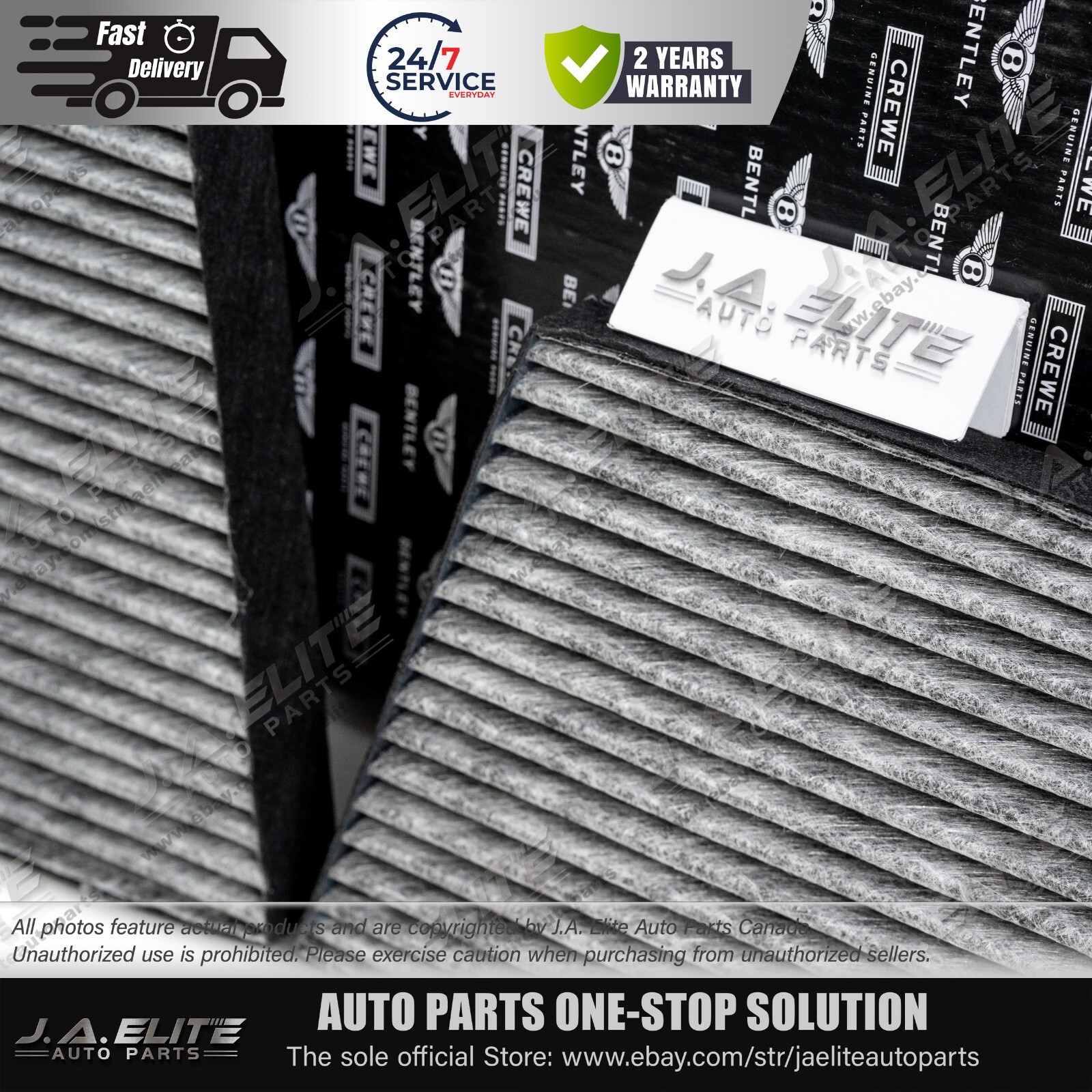 Pollen Cabin Air Filter Set for Bentley Continental GT & GTC (2012-2018)
