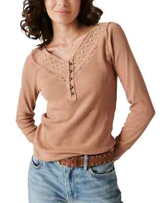 (取寄) ラッキーブランド レディース レース ゴデット スイング ヘンリー Lucky Brand women Lace Godet Swing Henley 310 Olive Lucky Brand Women's Lace Godet Swing Henley, 310 Olive at