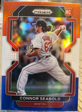 2022 Panini Prizm Red White & Blue Prizm Connor Seabold RC #86 Boston Red Sox