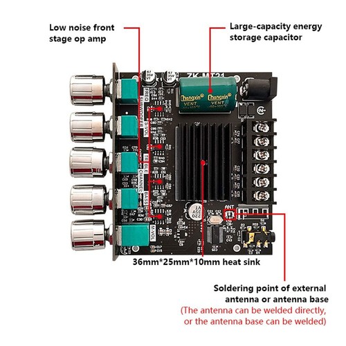 Subwoofer Digital Power Amplifier Board Audio Stereo Bluetooth Bass Amp for Home - Picture 5 of 17