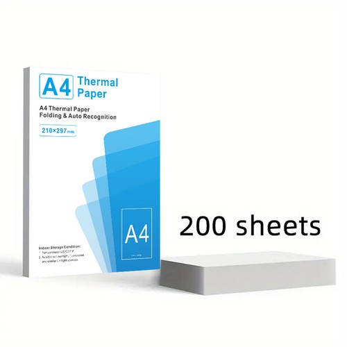 200 Sheets A4 Thermal Paper Folding Continuous Printing Paper Auto Recognition - Afbeelding 8 van 11